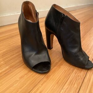 Maison Martin Margiela Black Peep-Toe Heeled Boots